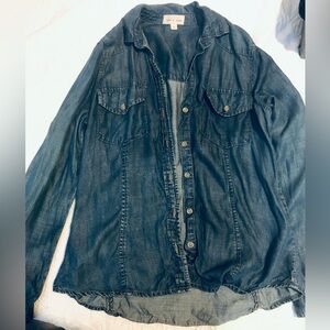 Anthropologie denim button up shirt